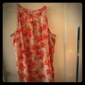 Orange and White Ann Taylor Dress
